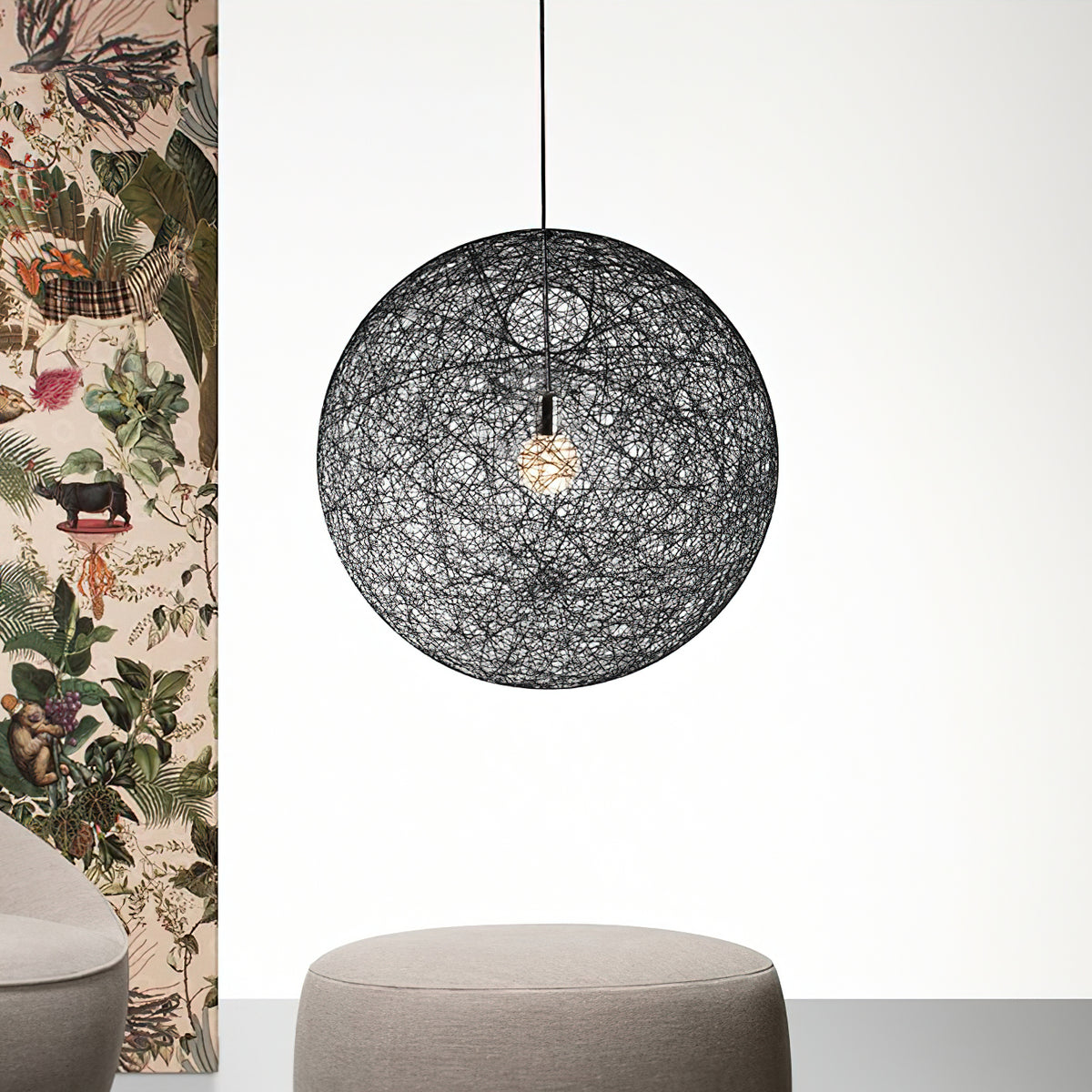 Woven Moon Pendant Light – detail 2