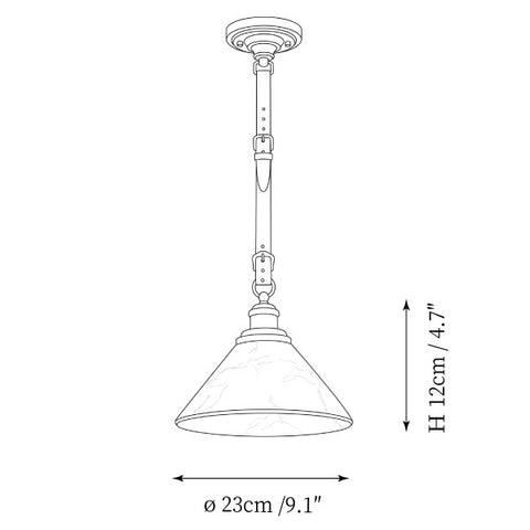 Redima Alabaster Pendant Light — Dimension drawings 1