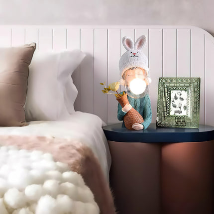 Resin Series-Rabbit Girl Table Lamp