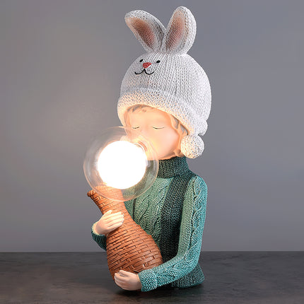 Resin Series-Rabbit Girl Table Lamp