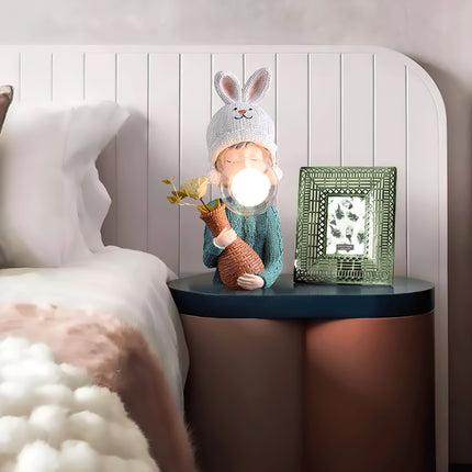 Resin Series-Rabbit Girl Table Lamp