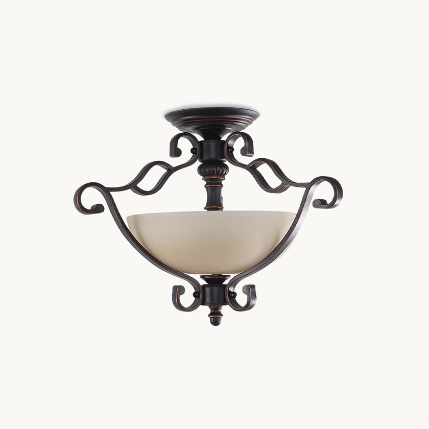 Retro Porch Iron Ceiling Lamp