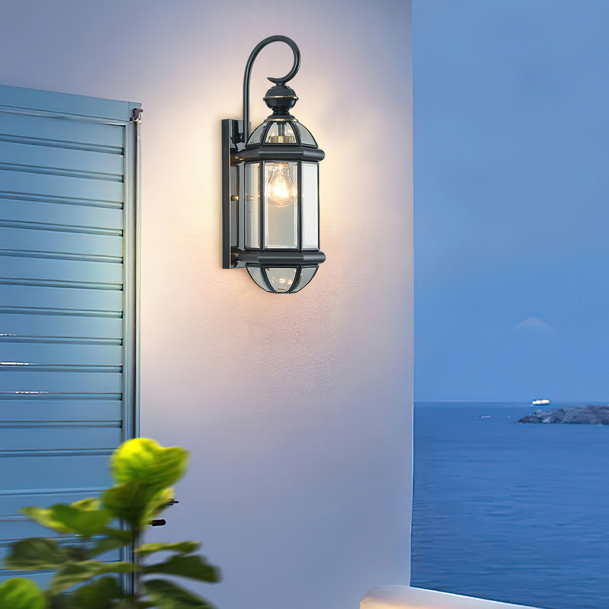 Retro Brass Outdoor Wall Lamp – detail 2