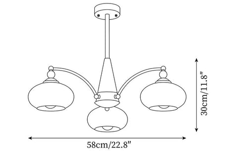 3 Teste: ∅ 22.8″ x H 11.8″ / Dia 58cm x H 30cm