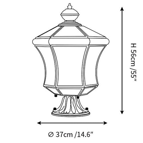 ∅ 14.6″ x H 22″ / Dia 37cm x H 56cm