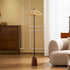 Retro Straw Hat Floor Lamp