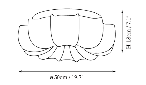 Plafonnier tissu Ritta — Plans de dimensions 1