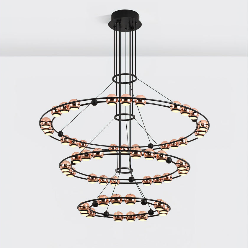 Rose Gold Bead Chandelier