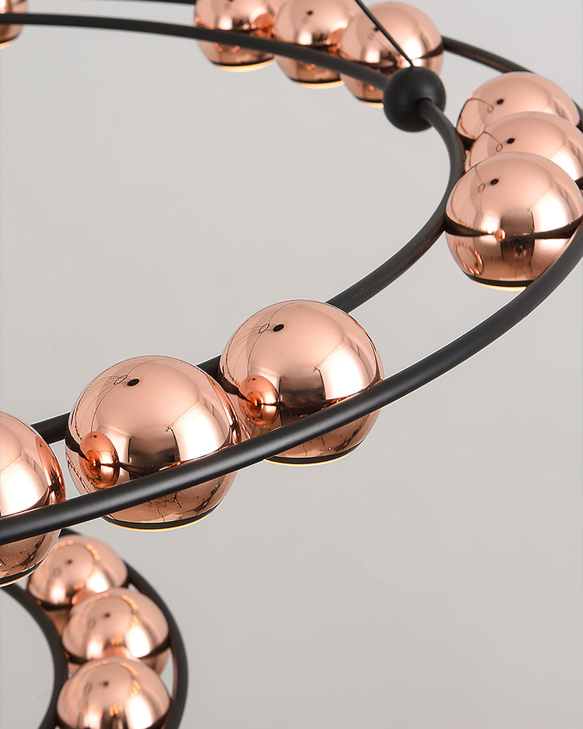 Rose Gold Bead Chandelier