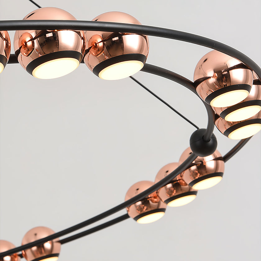 Rose Gold Bead Chandelier