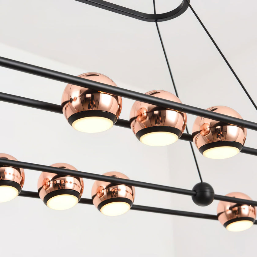 Rose Gold Bead Chandelier