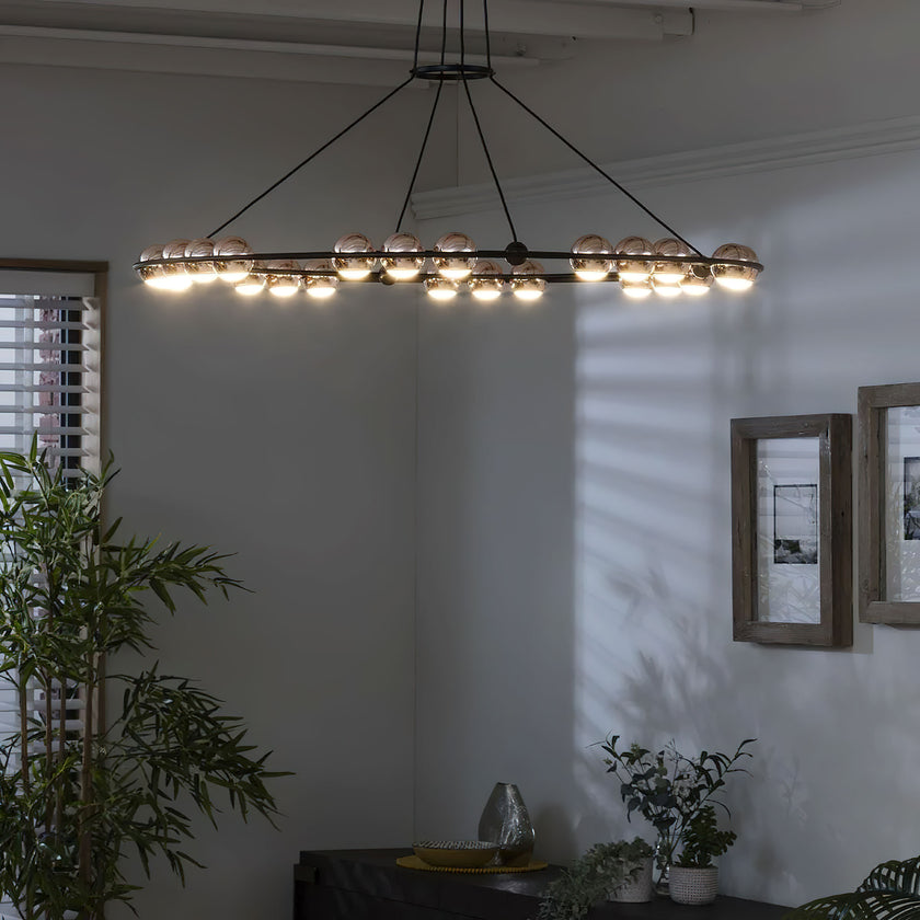 Rose Gold Bead Chandelier