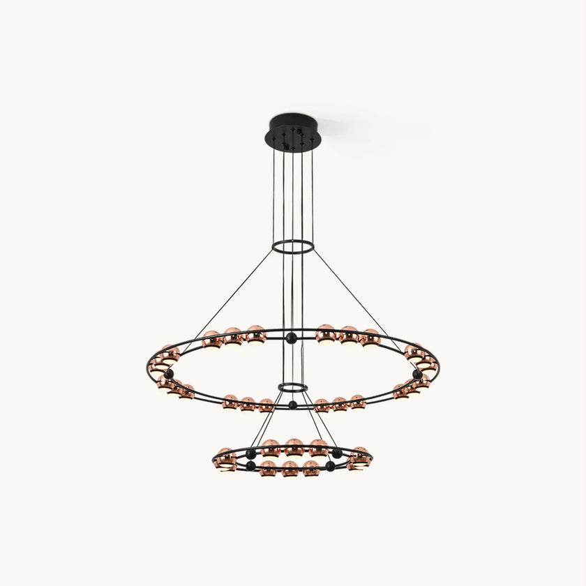 Rose Gold Bead Chandelier