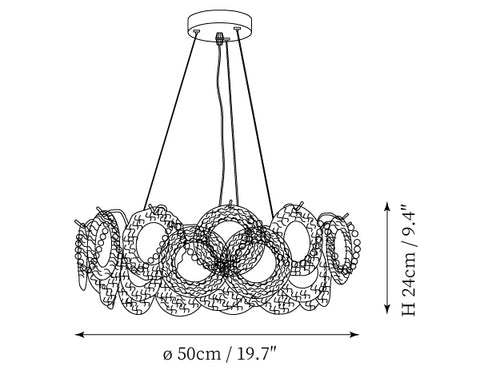 Round Rainbow Lustre — Plans de dimensions 3