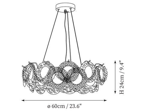 Round Rainbow Lustre — Plans de dimensions 4