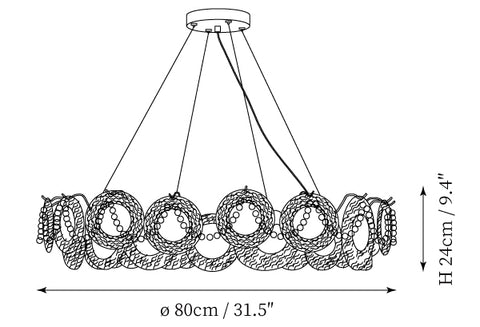 Round Rainbow Lustre — Plans de dimensions 5