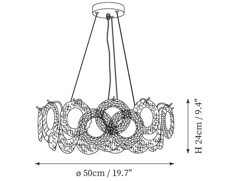 Round Rainbow Lustre — Plans de dimensions 1
