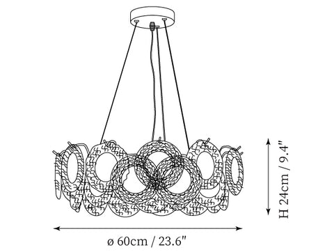 Round Rainbow Lustre — Plans de dimensions 2