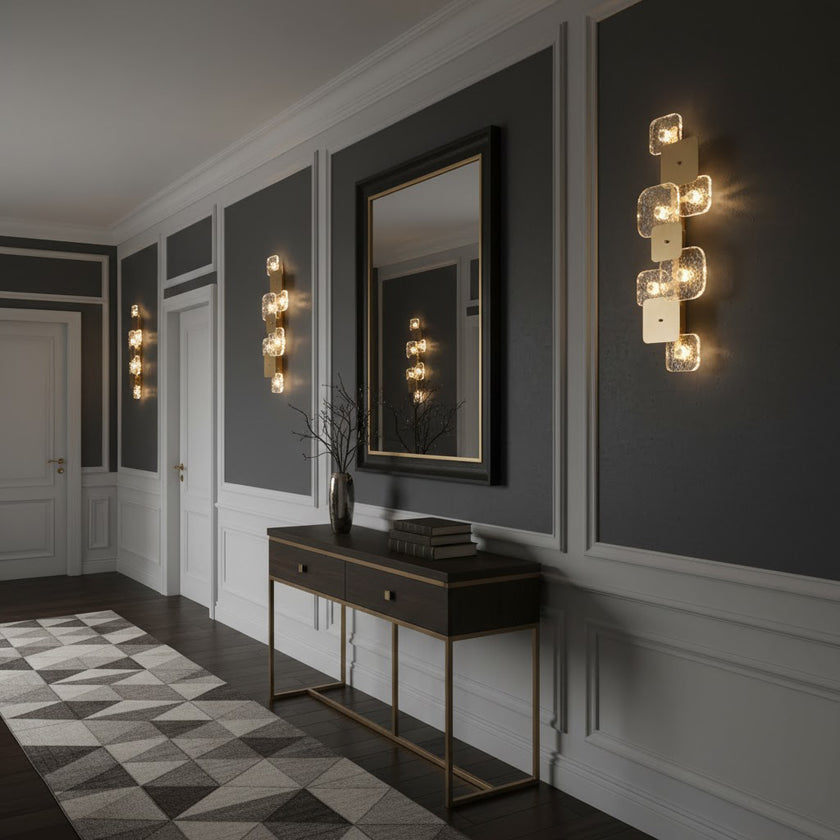 Rounded Square Glass Wall Lamp