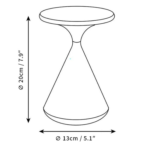 Salt & Pepper Atmosphere Table Lamp Built-in Battery — Dimension drawings 1