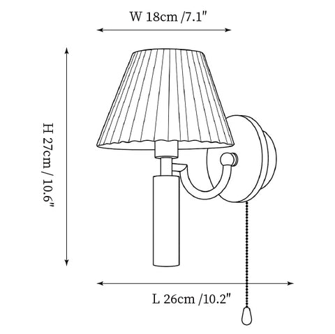 Aplique de pared Scalaris — Planos de dimensiones 1