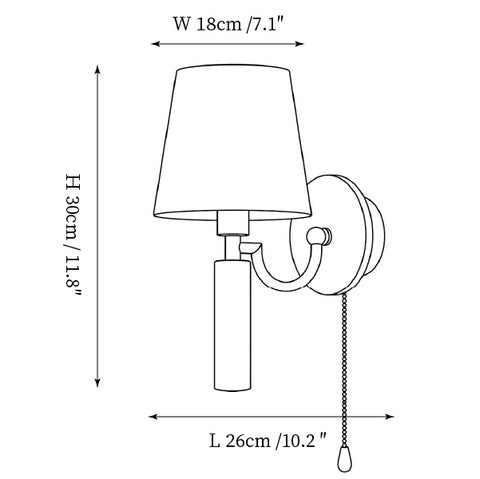 Aplique de pared Scalaris — Planos de dimensiones 3