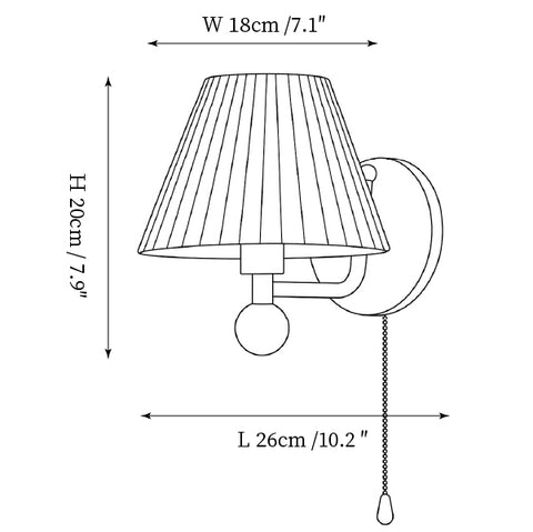Aplique de pared Scalaris — Planos de dimensiones 4