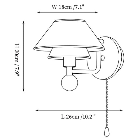 Aplique de pared Scalaris — Planos de dimensiones 5