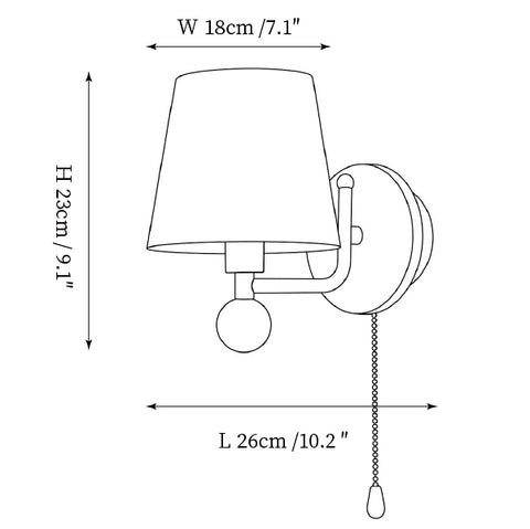 Aplique de pared Scalaris — Planos de dimensiones 6
