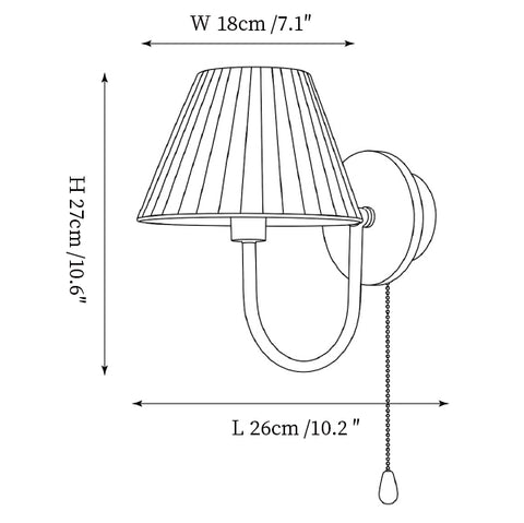 Aplique de pared Scalaris — Planos de dimensiones 7