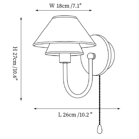 Aplique de pared Scalaris — Planos de dimensiones 8