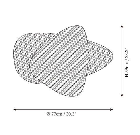 Applique Schermo Cannage — Disegni dimensionali 3