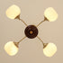 Sculptural Glass Ribbed Chandelier