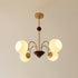 Sculptural Glass Ribbed Chandelier