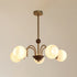 Sculptural Glass Ribbed Chandelier