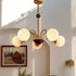 Sculptural Glass Ribbed Chandelier