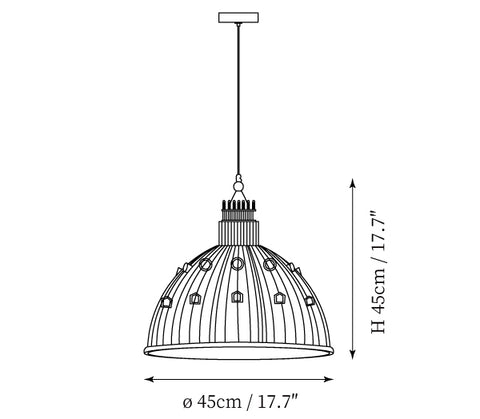 Seletti Cupolone Pendant Lamp — Dimension drawings 1