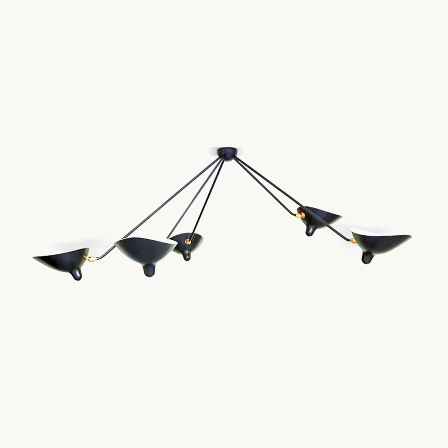 アート・デザイン・音楽 SERGE MOUILLE LUMINAIRES Serge Mouille, «Araignée» ceiling light with three