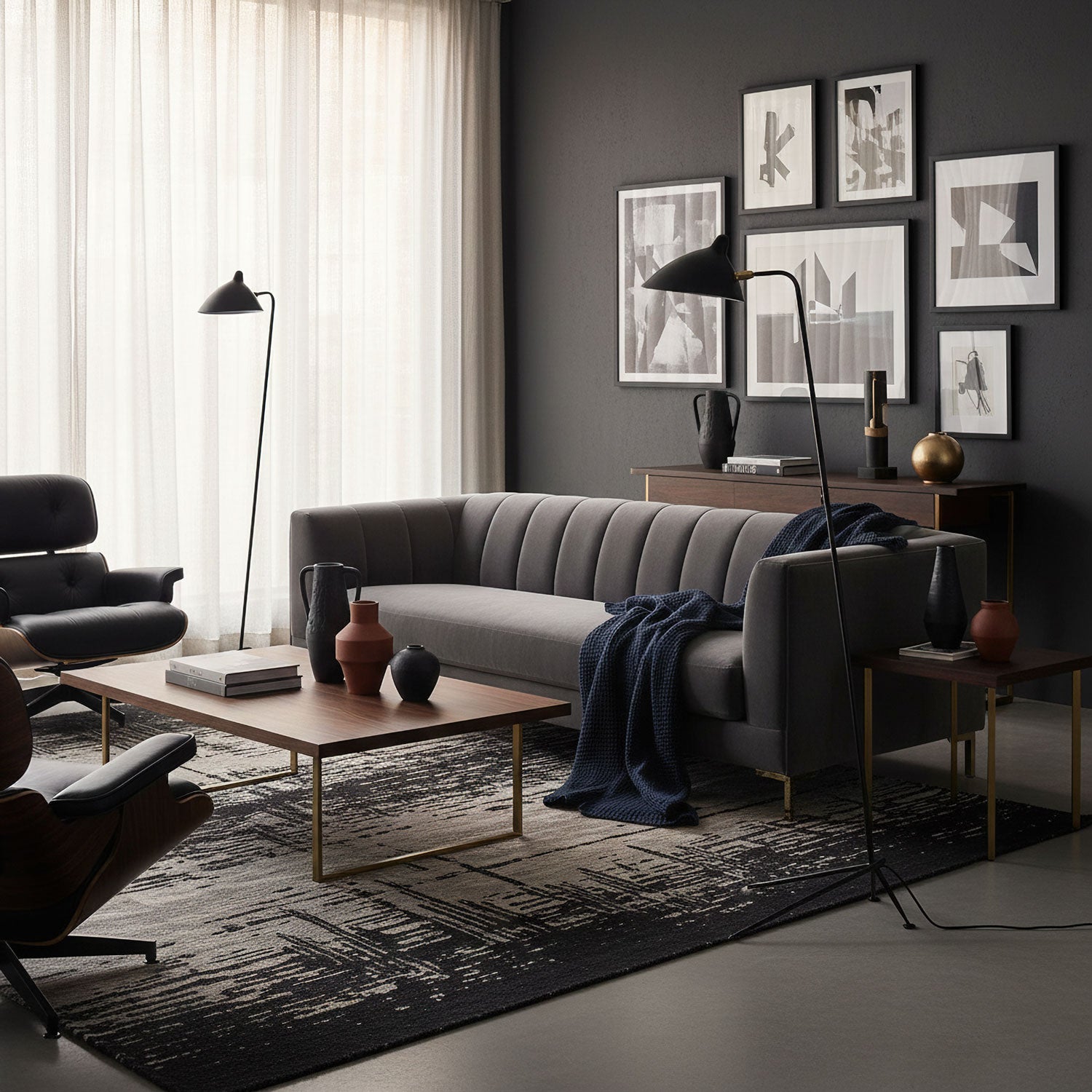 Serge Mouille Floor Lamp – Black | Mooijane