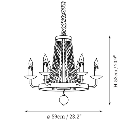 Shan Crystal Chandelier — Dimension drawings 1