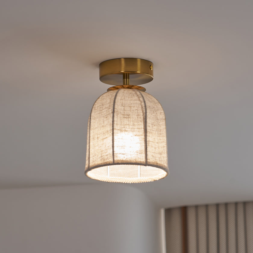 Sienna Linen Ceiling Lamp