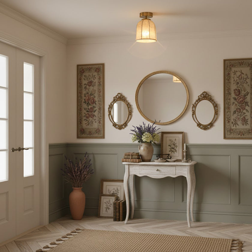 Sienna Linen Ceiling Lamp