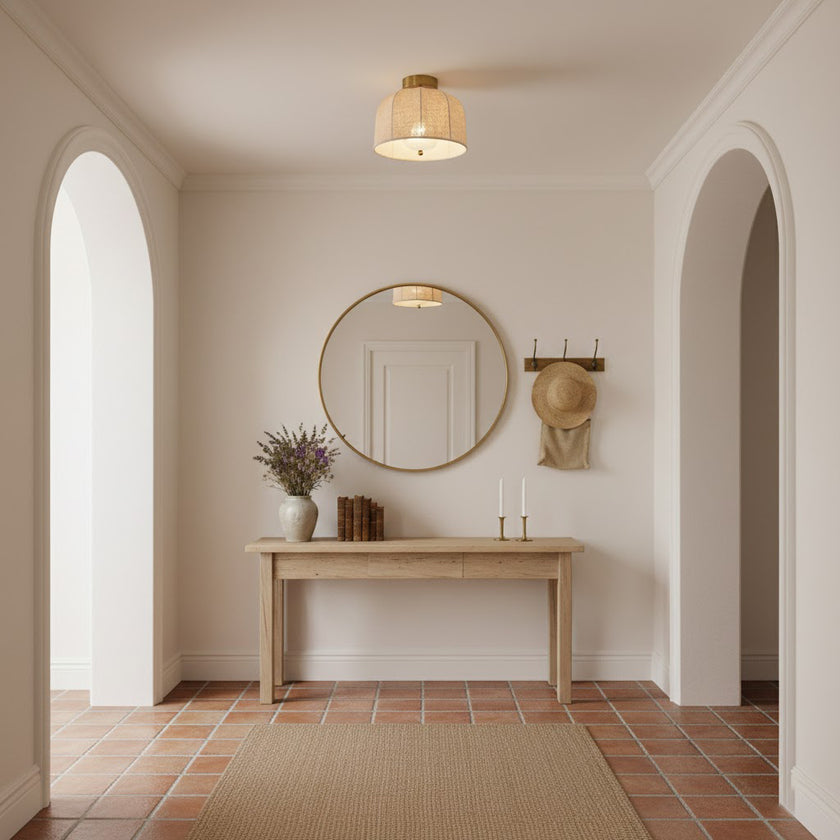 Sienna Linen Ceiling Lamp