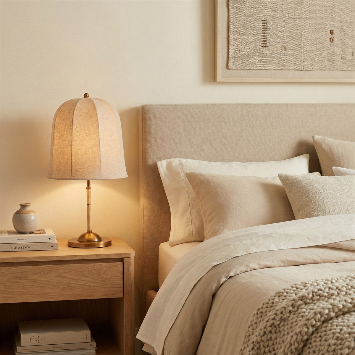 Sienna Linen Table Lamp – detail 2