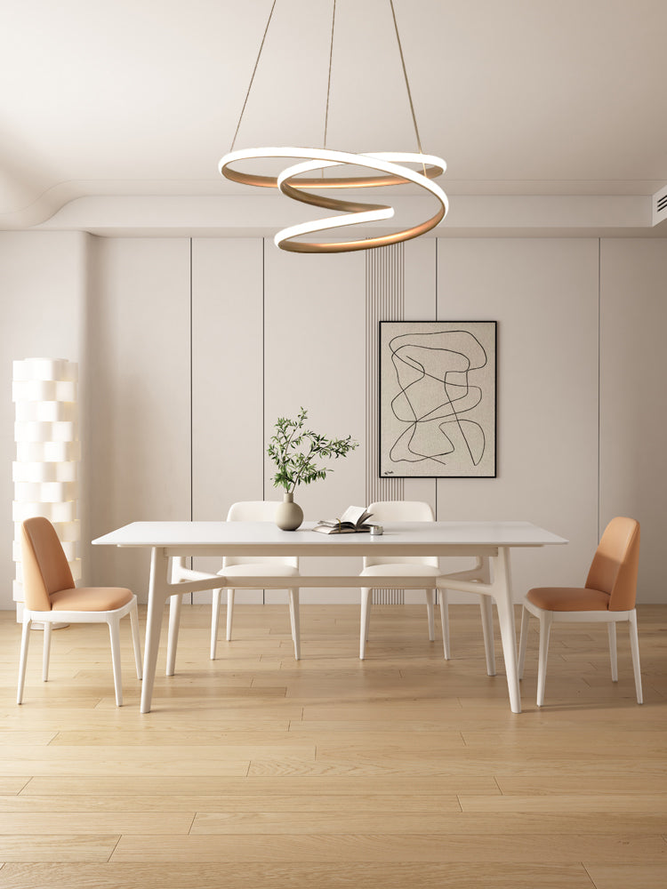 Simple Aluminum Spiral Ring Pendant Lamp