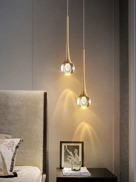 Simple Drop-Shaped Crystal Pendant Lamp