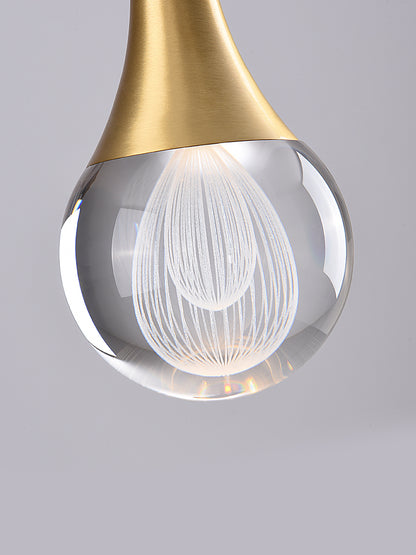 Simple Drop-Shaped Crystal Pendant Lamp