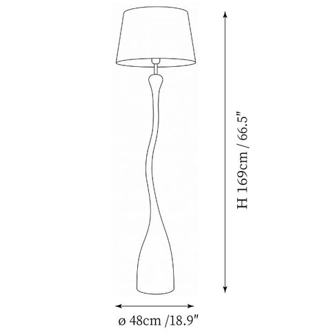 Luminária de Pé Sinuosa — Desenhos técnicos 1