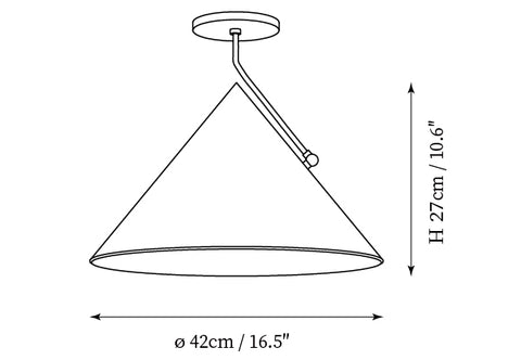 Slide Ceiling Light — Dimension drawings 1