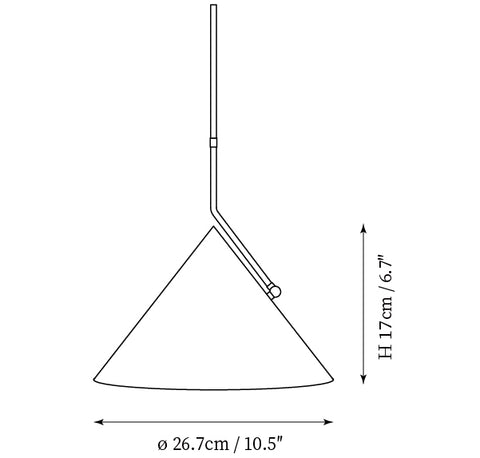 ∅ 10.5″ x H 6.7" / Dia 26.7cm x H 17cm